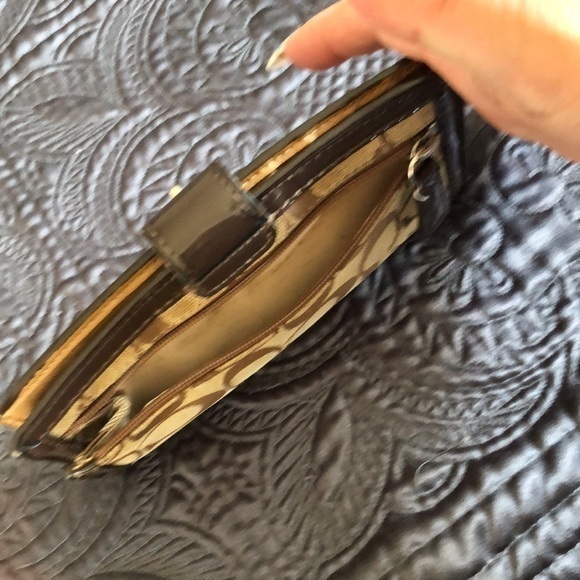 Coach wallet Y2K cloth brown tan bi fold wallet - Picture 5 of 11